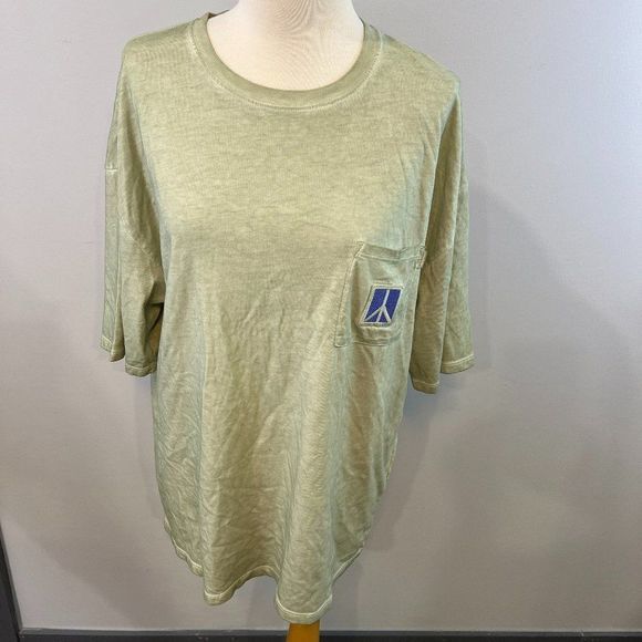 NWOT SATURDAYS NYC Peace Men's Pocket‎  Blue Green T-Shirt (M) - Picture 5 of 14